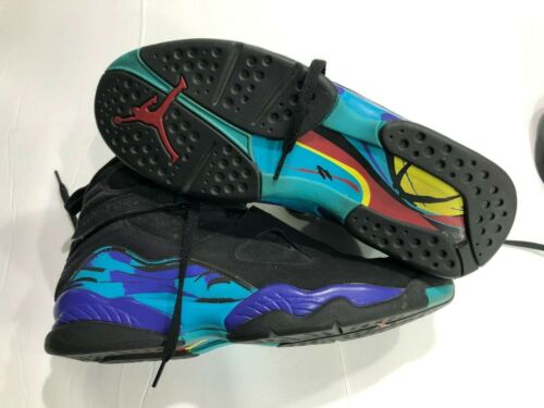 Nike Air Jordan Aqua 8's VIII  Size 11 Black Blue… - image 1