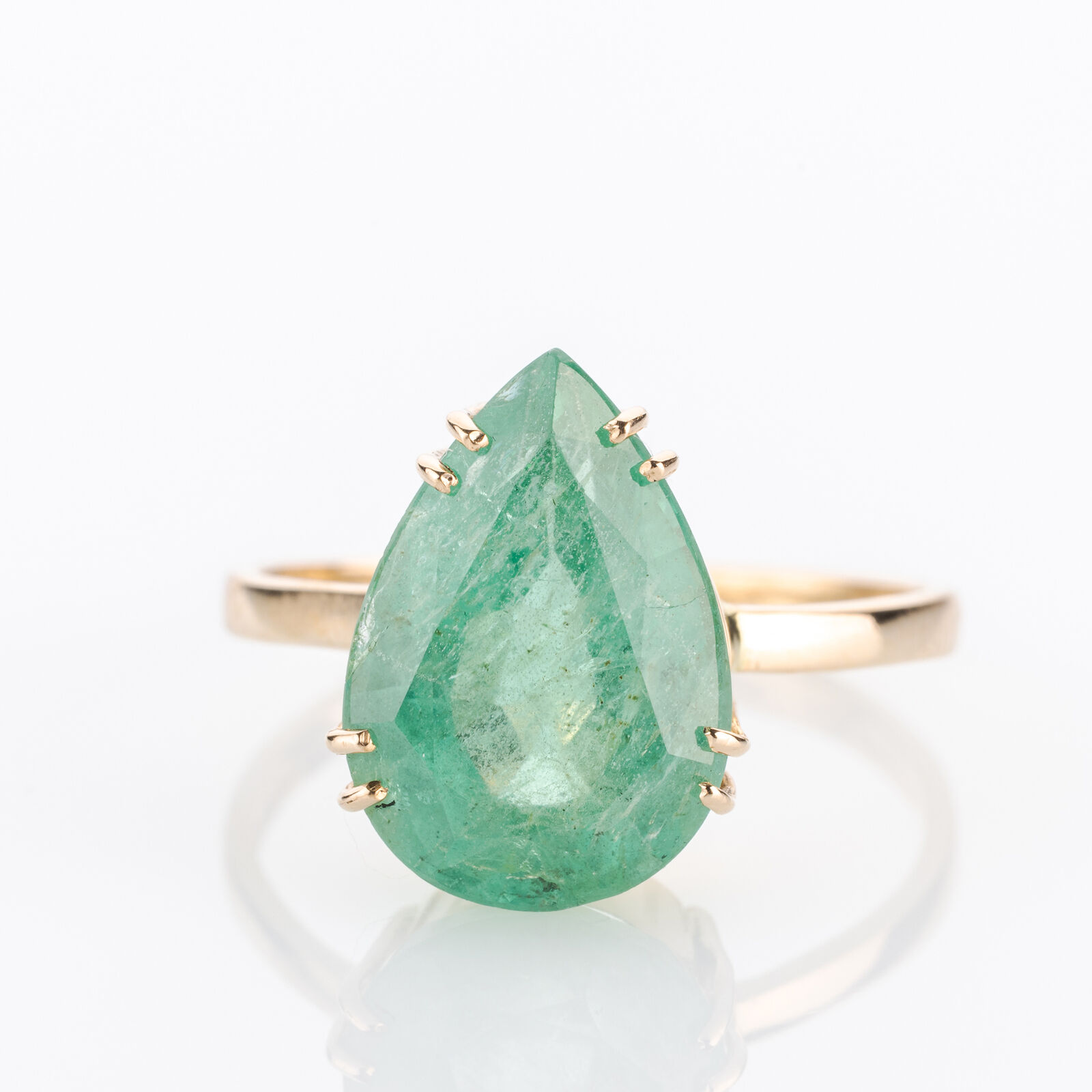 Ring (14k gold) with an emerald - image 1