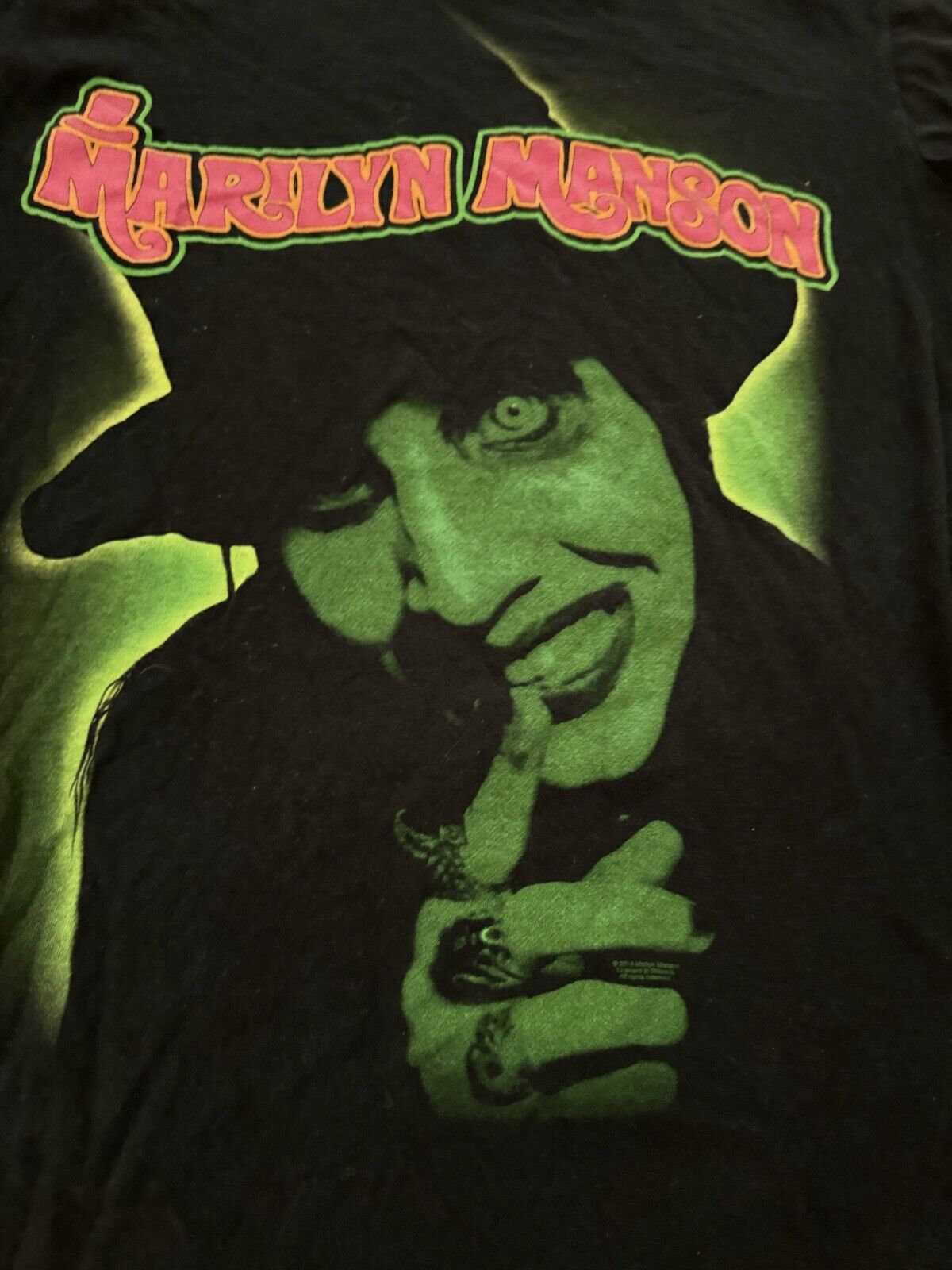 Marilyn Manson Adult Medium Black T-Shirt - image 3