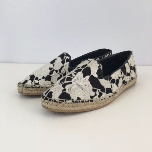 Cole Haan Palermo Espadrille Black and White Lace… - image 1