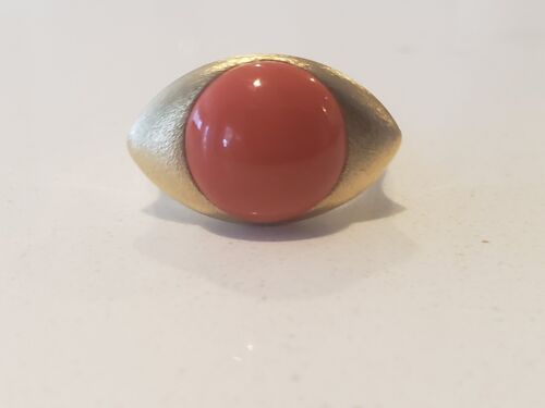 Very Unique 14k Coral Ring - image 1