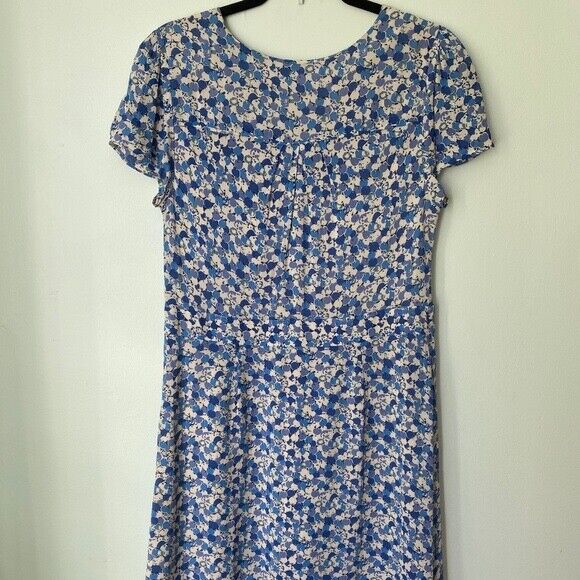 Boden Faux Wrap Short Sleeve Print Summer Dress S… - image 9