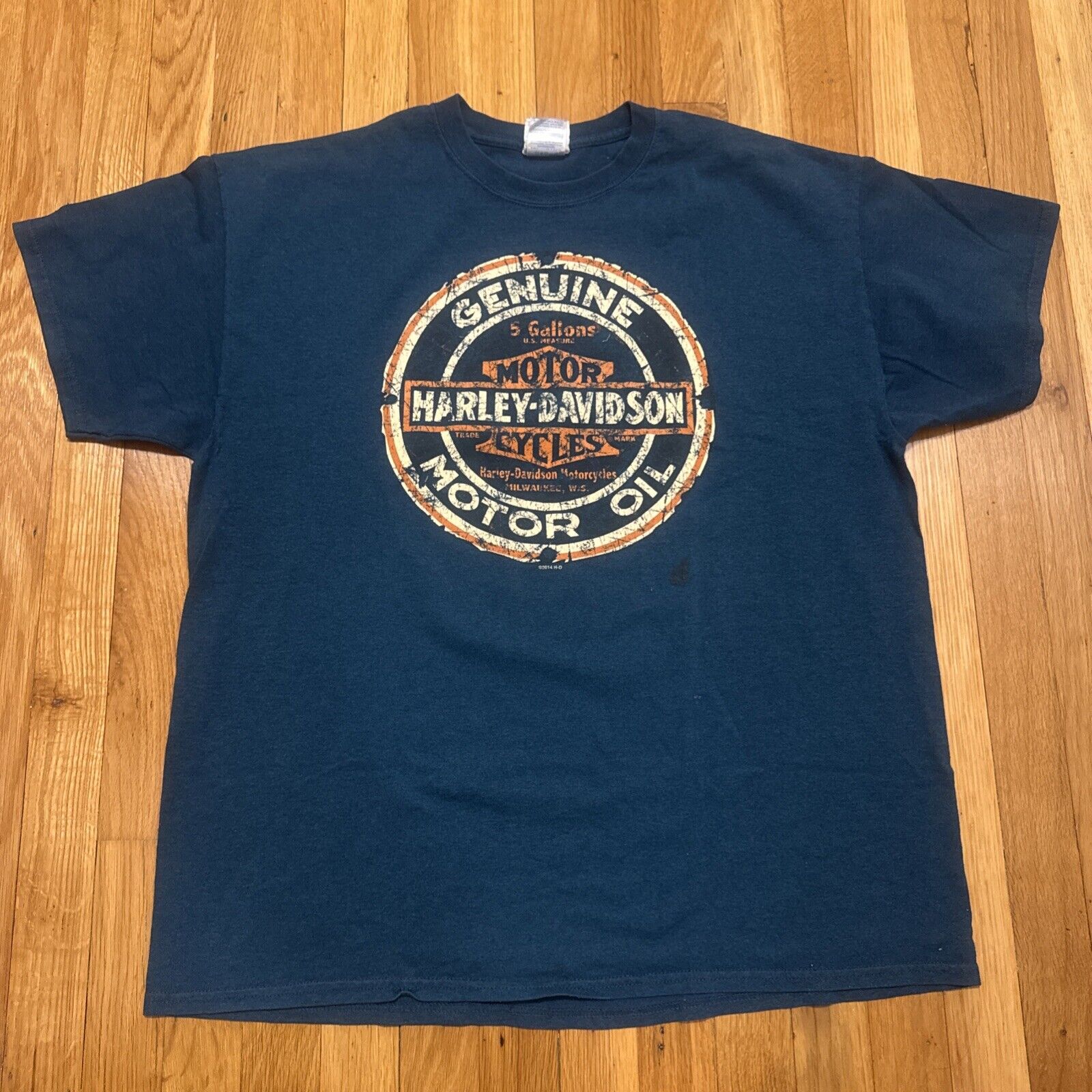 2014 Harley Davidson Shirt Mens XL Retro Motor Oi… - image 2