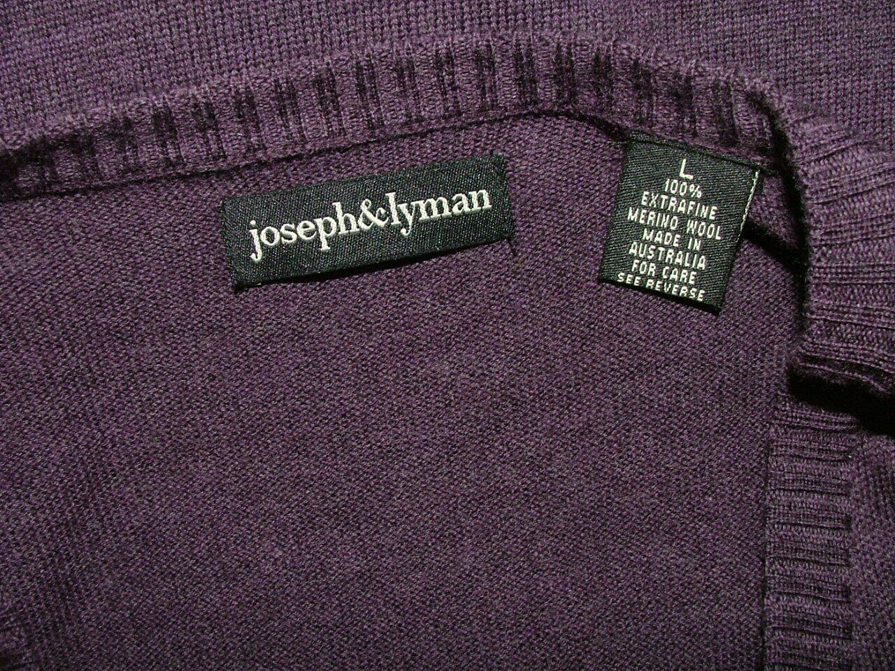 MENS JOSEPH & LYMAN V-NECK SWEATER SIZE XL 100% W… - image 4