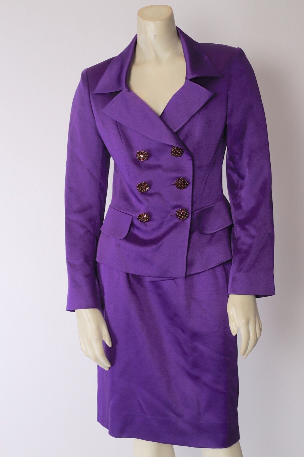 Vintage Jacques Fath Neiman Marcus 1990s Purple S… - image 3