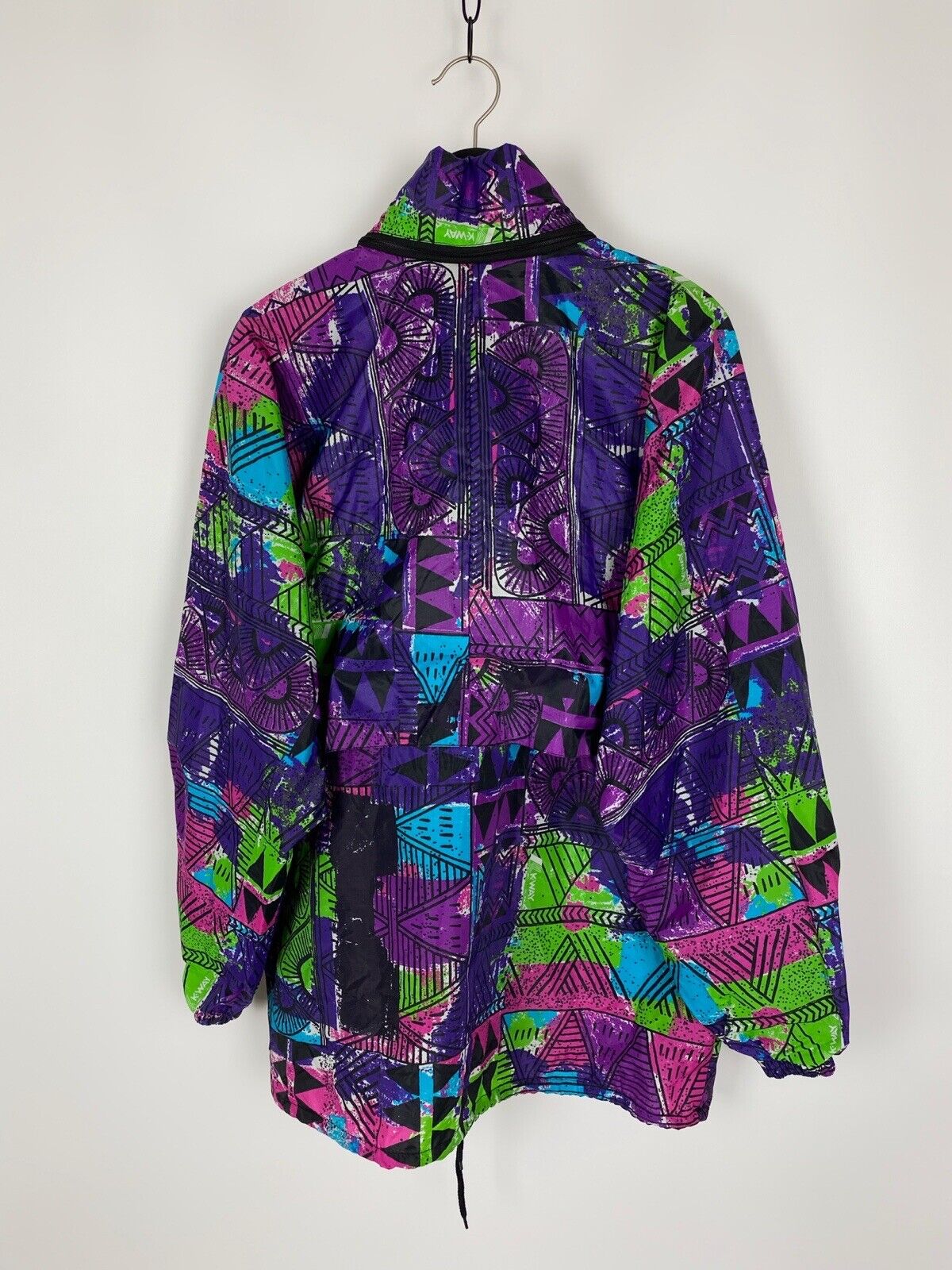 Vintage K-Way Multicolor Rain Jacket Size L - image 6