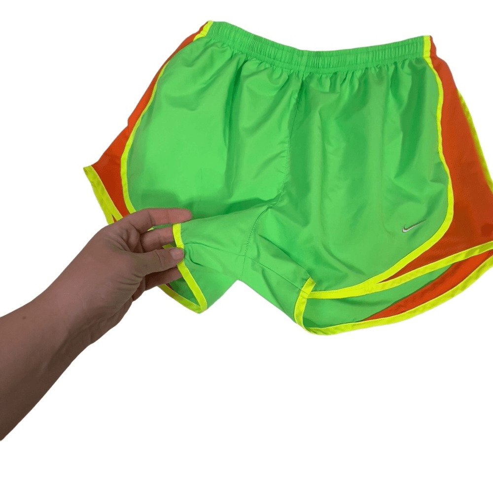 Nike Neon Green Yellow Athletic Running Shorts la… - image 4