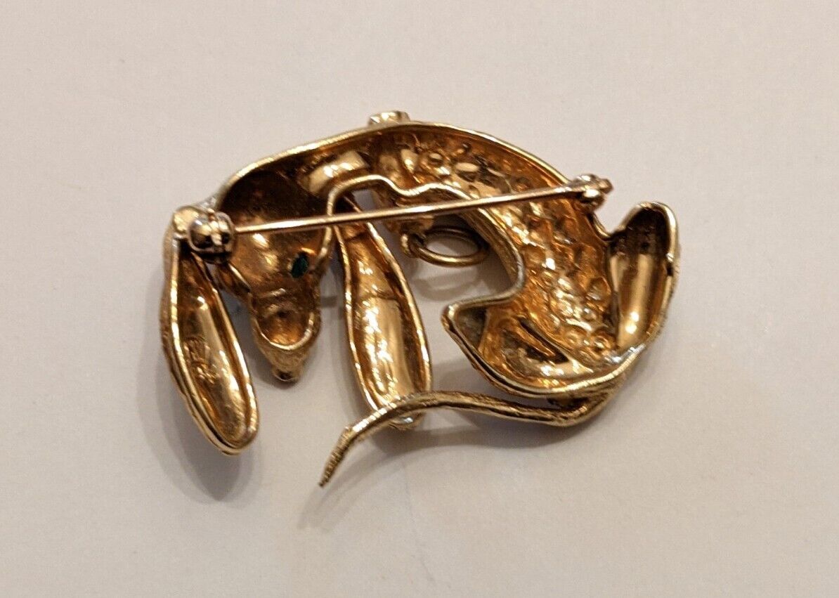 Dachshund 14kt Yellow Gold Brooch - image 5