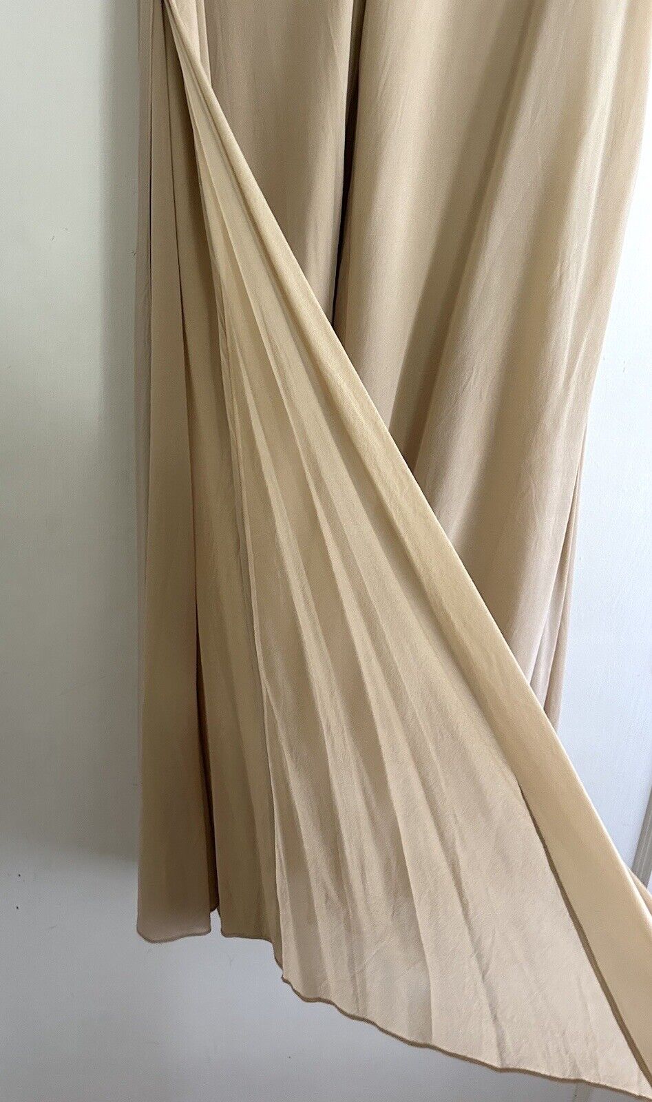 St. John Evening Tan Silk Chiffon Wide Leg Side S… - image 6