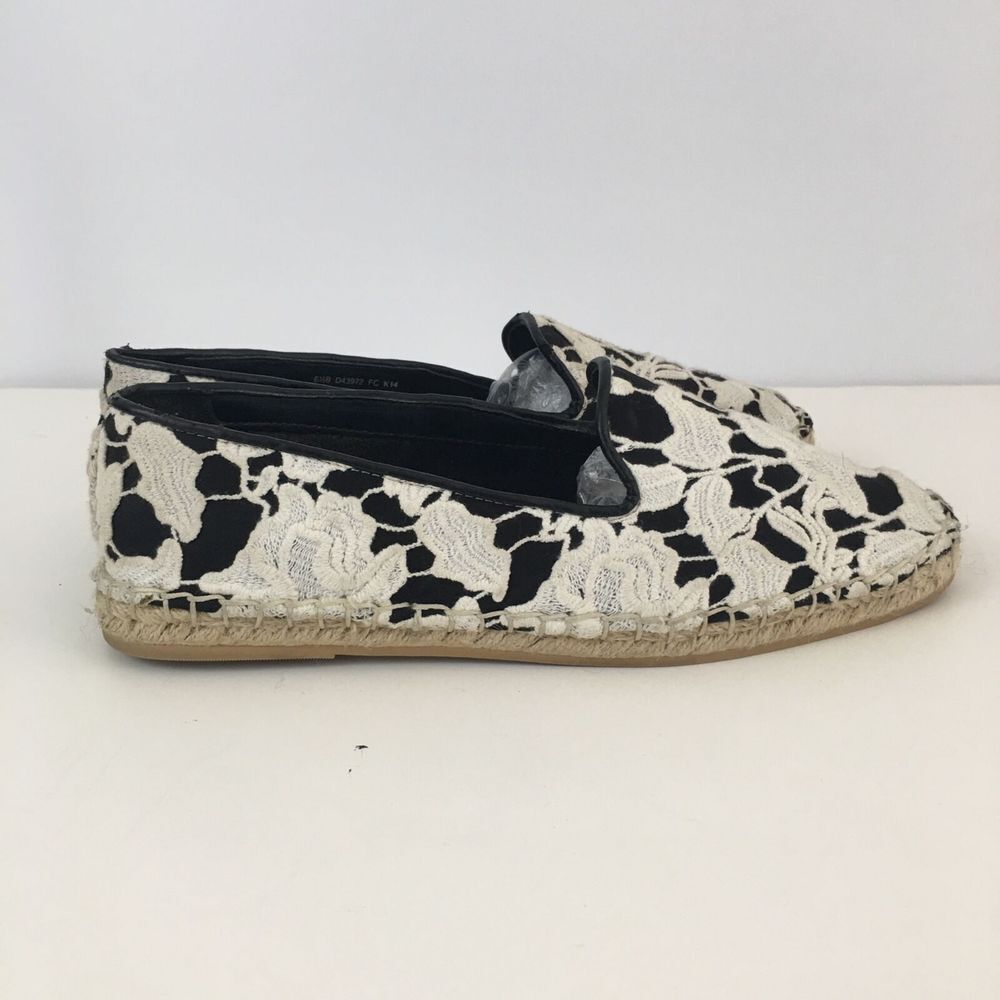 Cole Haan Palermo Espadrille Black and White Lace… - image 4