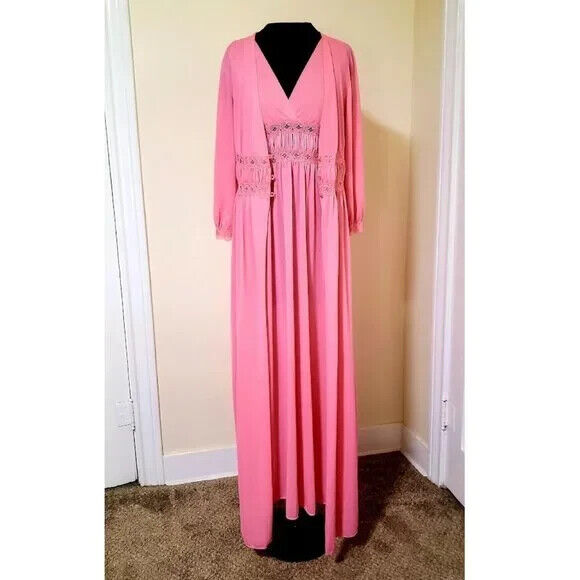 Vintage Barbie Pink Texsheen Nightgown and Robe S… - image 5