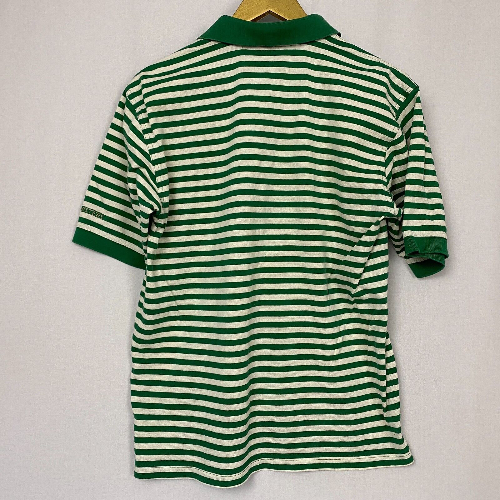 Masters Golf Polo Shirt Mens Small Striped Green … - image 3