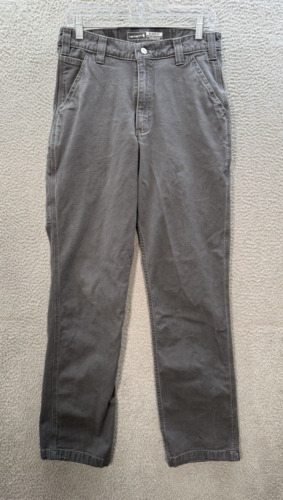 Carhartt Pants Mens 32x34 Gray Canvas Rugged Flex 