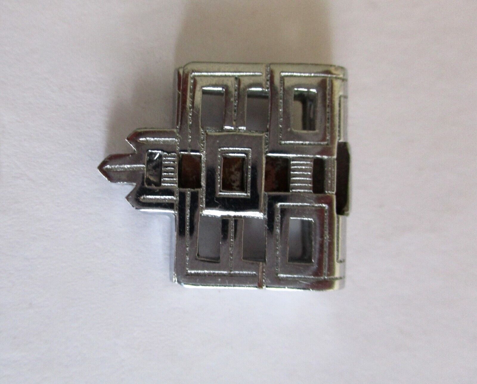 Antique Art-Deco Sterling Silver & Paste Small Fu… - image 6