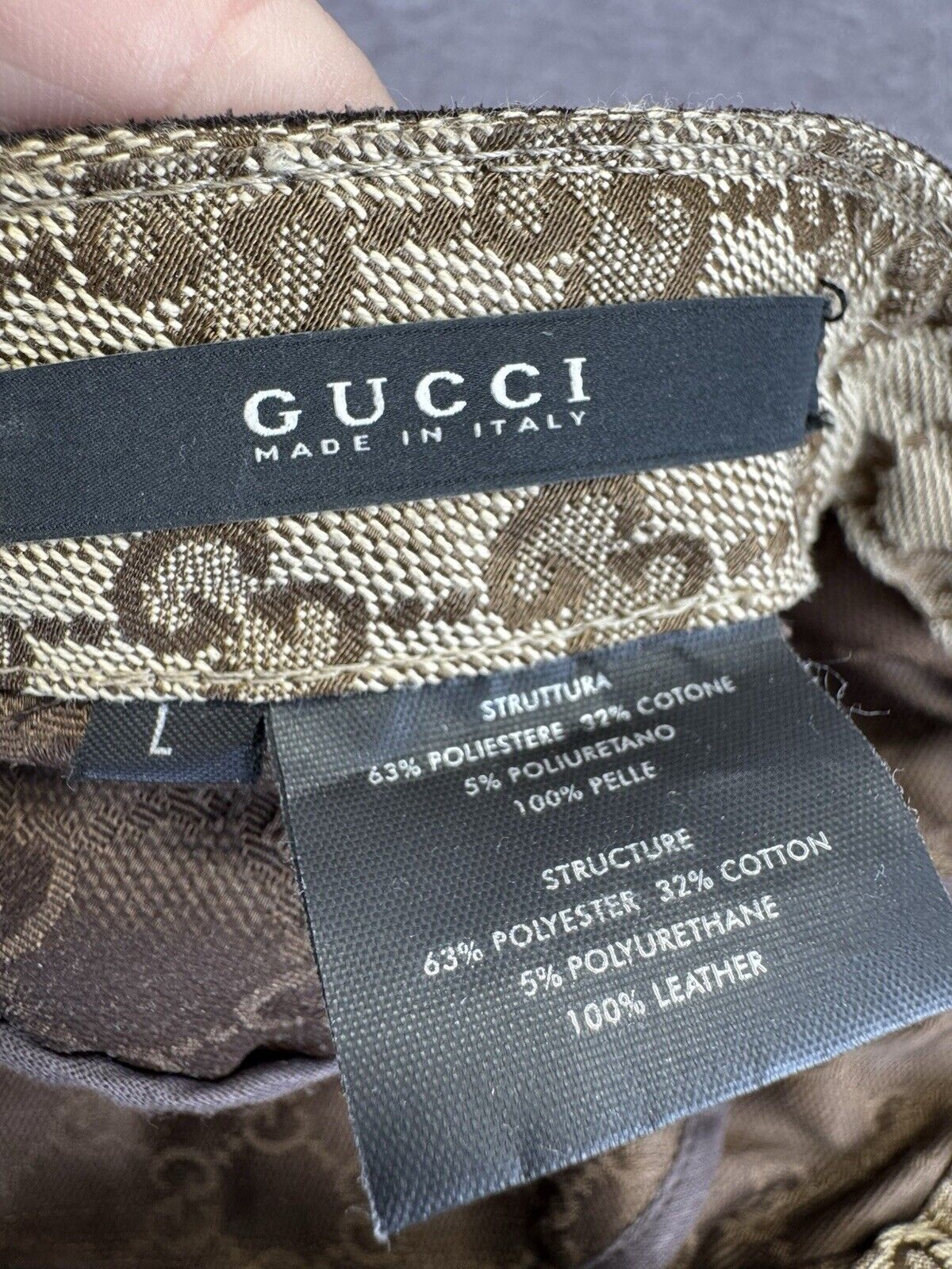 Authentic Gucci Rare Military Grommet Khaki Gg Mo… - image 8