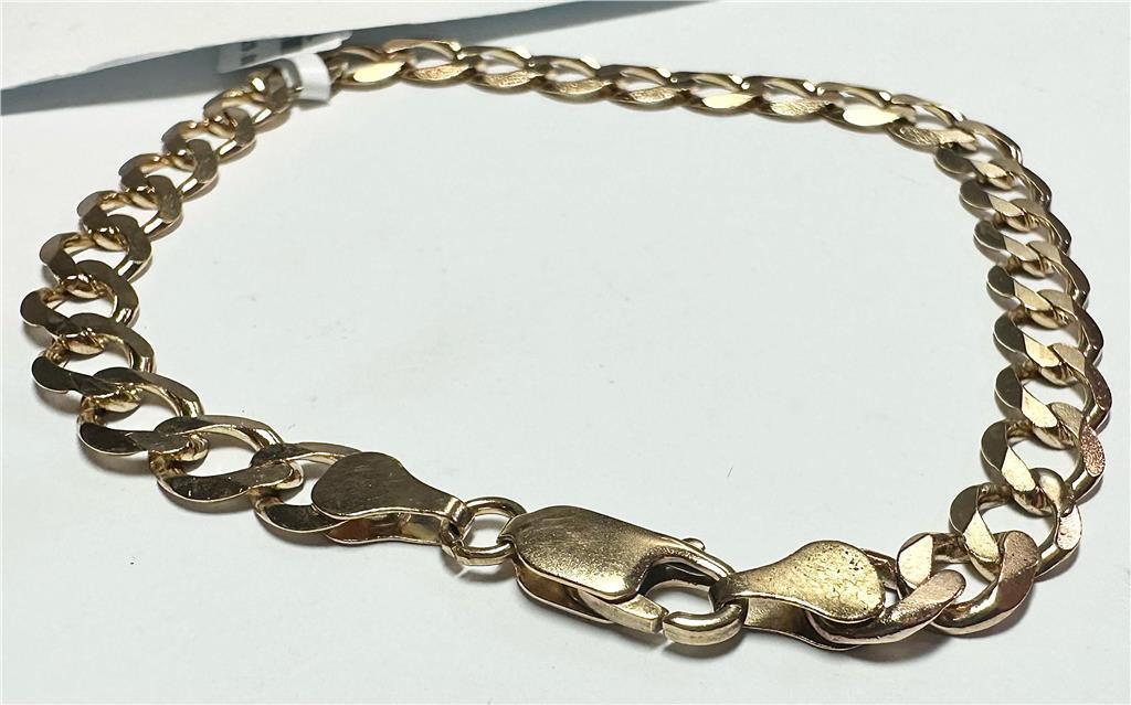 9ct yellow gold curb bracelet 9.4g - image 10