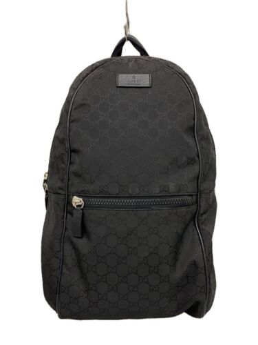 GUCCI backpack rucksack GG nylon Black Used