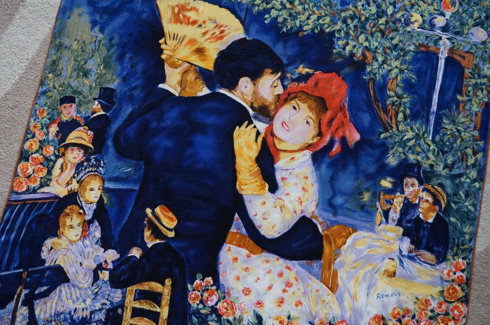 RENOIR vintage silk scarf "Dance In The Country" - image 2