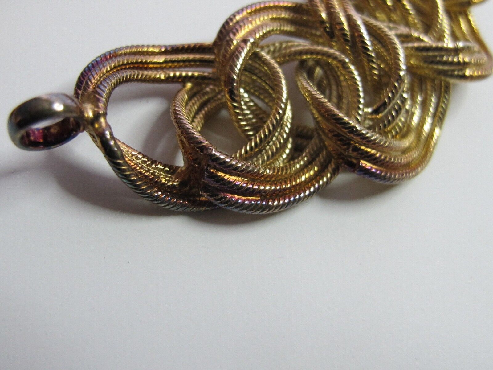 Technibond Triple Ring Link Necklace & Bracelet 1… - image 6