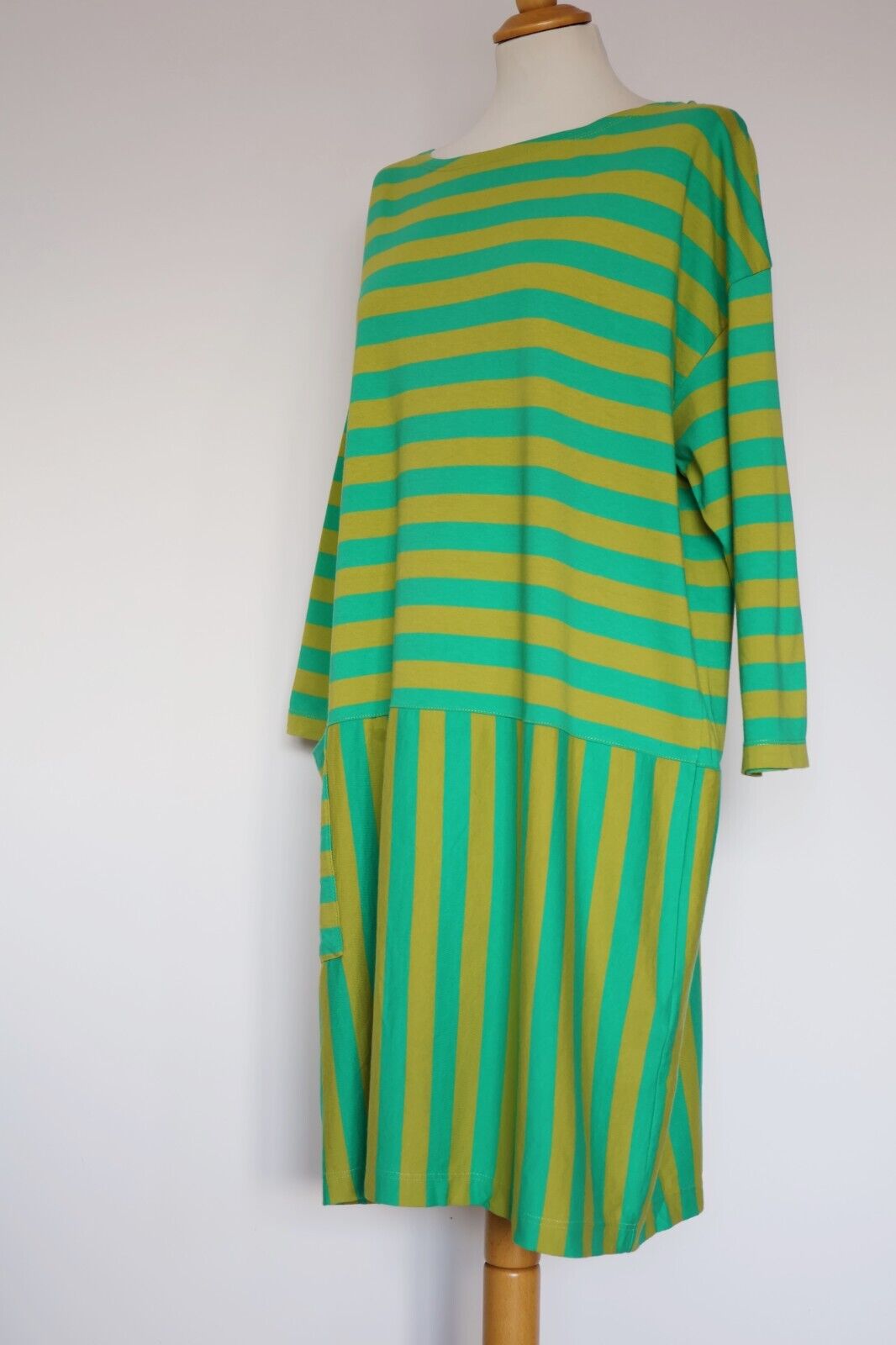 Gudrun Sjoden Striped Green Organic Cotton Dress … - image 3