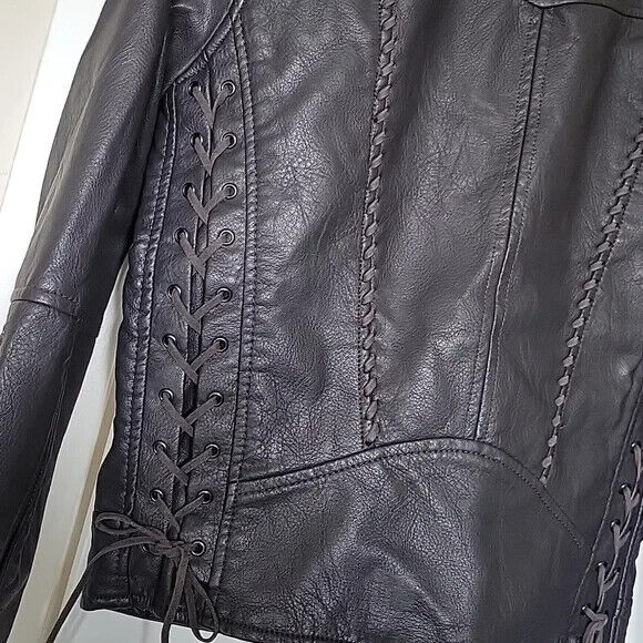 Blank NYC Faux Leather Whipstitch Moto Jacket - image 4