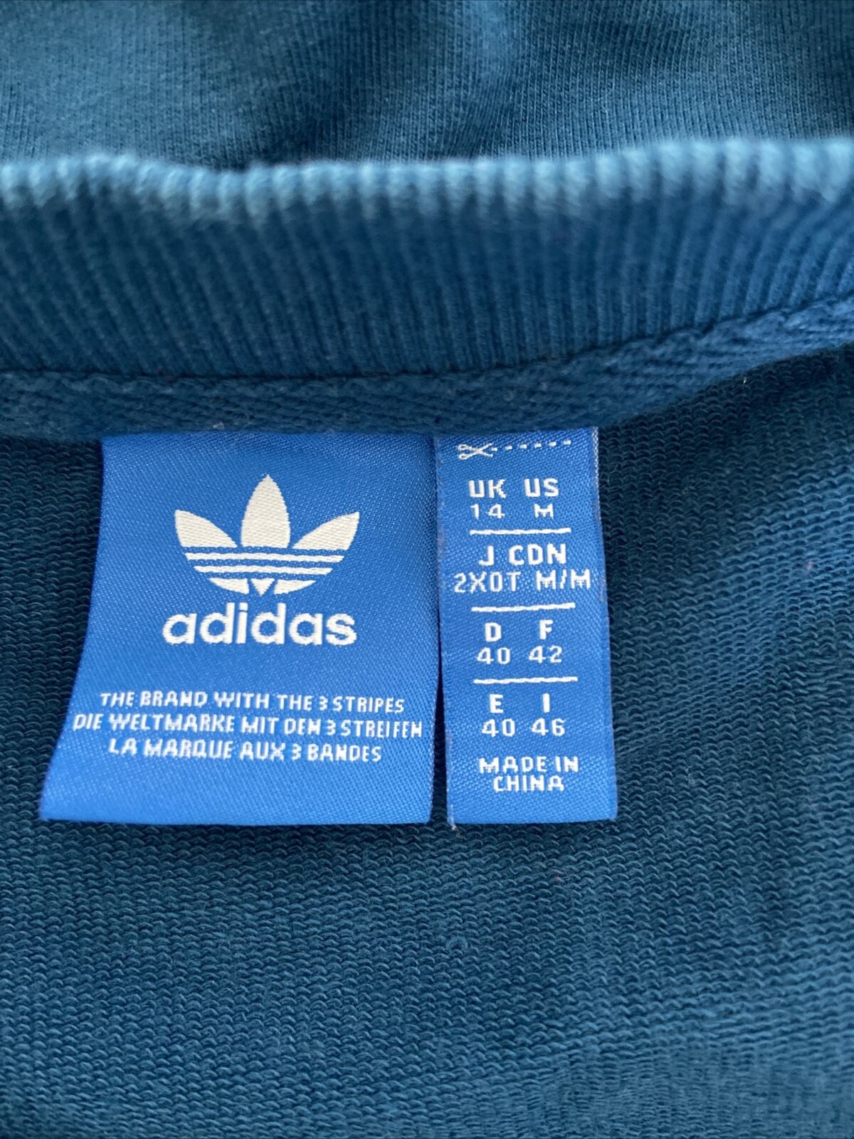 ADIDAS ladies blue sweatshirt size 14 medium - image 5