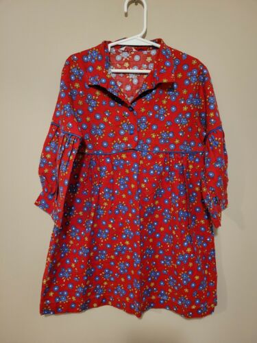 Vintage 1960s 70s Miss Brent Girls Dress Floral - image 1