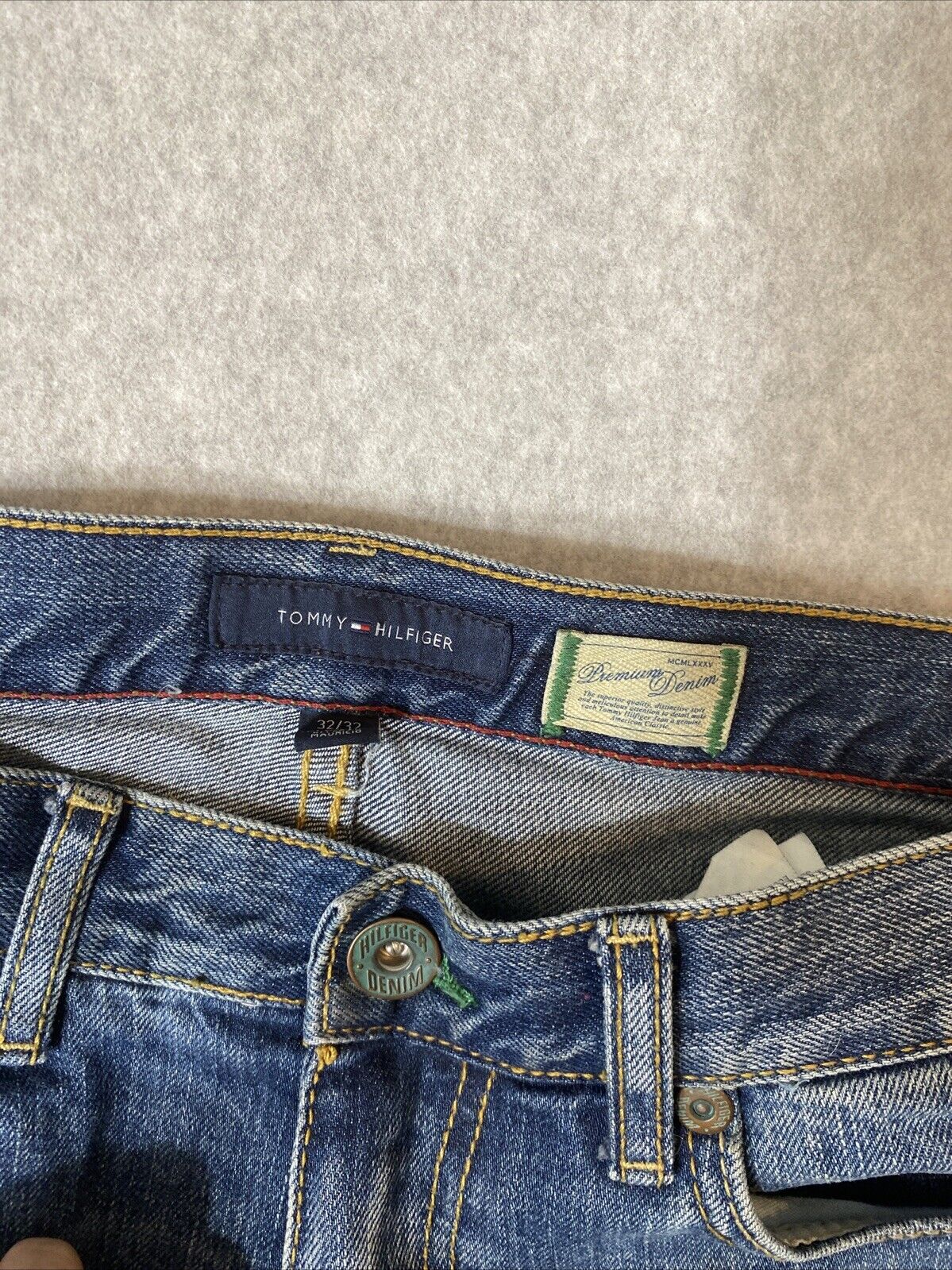 Tommy Hilfiger Premium Denim Blue Jeans Mens 32x3… - image 10