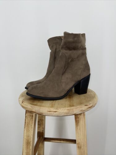 ASOS Truffle Collection Taupe Brown Suede Ankle H… - image 1