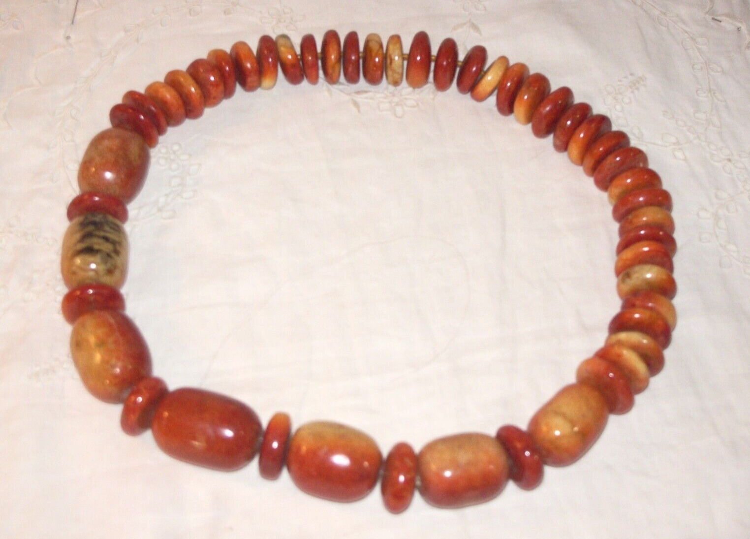 Antique Moroccan Natural Berber Amber Beaded Neck… - image 4