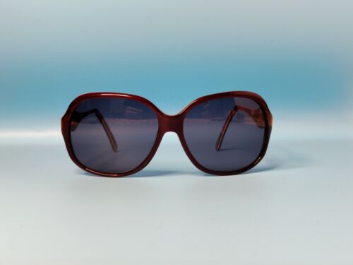 VINTAGE EMILIO PUCCI DARK RED ACETATE SUNGLASSES … - image 1