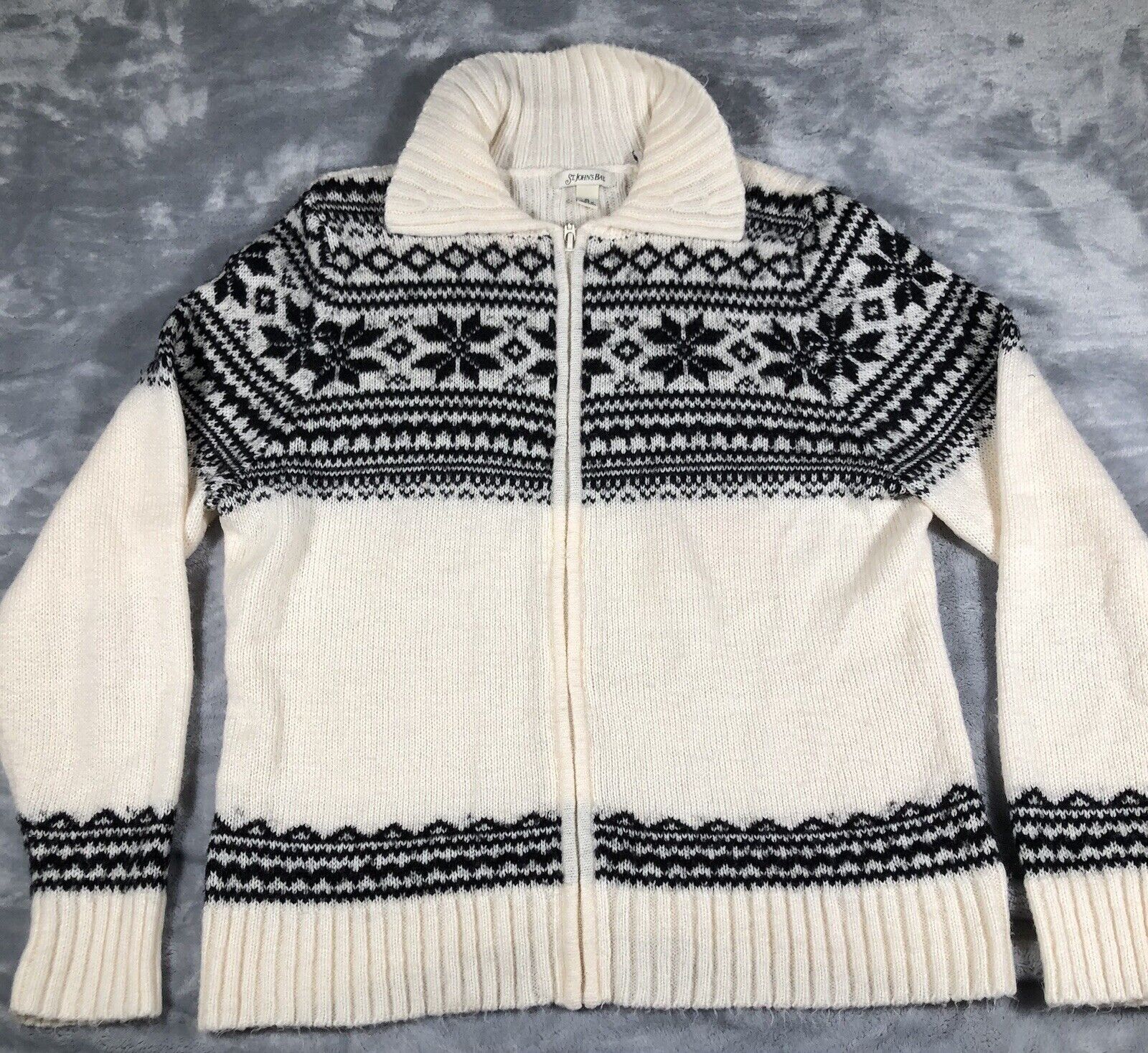 St Johns Bay Sweater Jacket Aztec Christmas - image 1