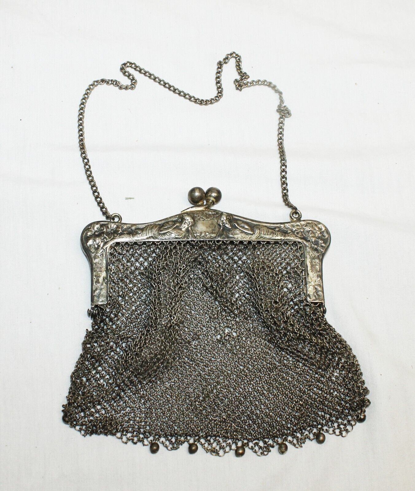 Antique German Silver Flapper Purse - image 3