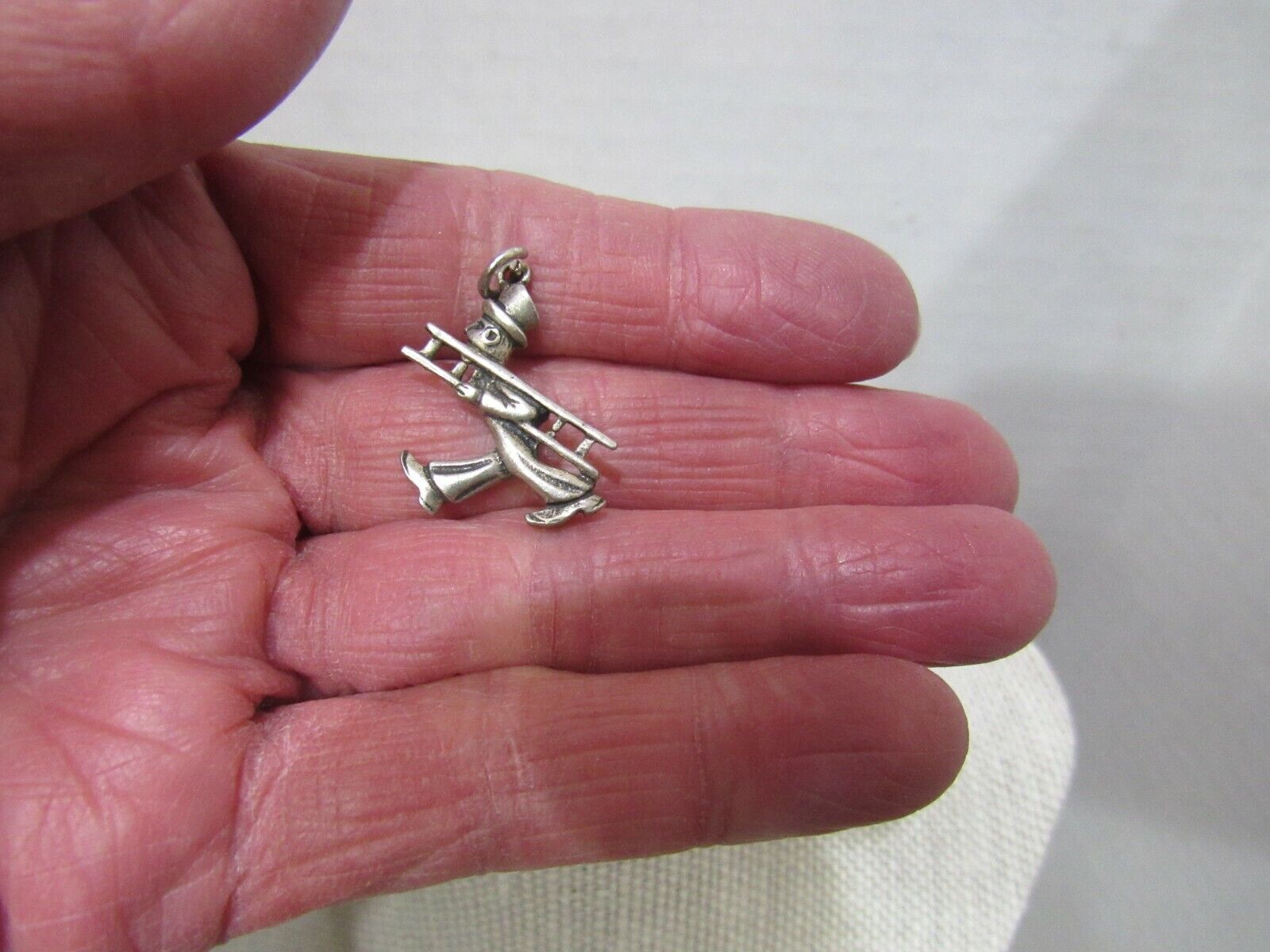 Vintage German 835 Silver Chimney Sweep Charm (E) - image 3