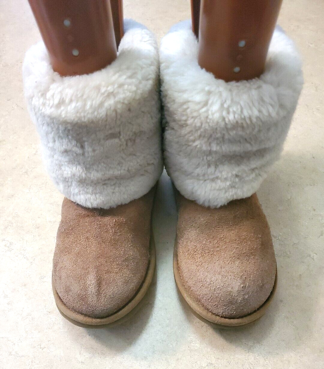 UGG Ultra Mini UGG Braid Suede Fur Collar Booties… - image 3