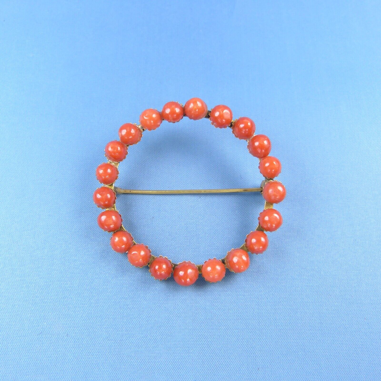 Aesthetic Vintage Red Coral Brooch  /  Pin - image 1