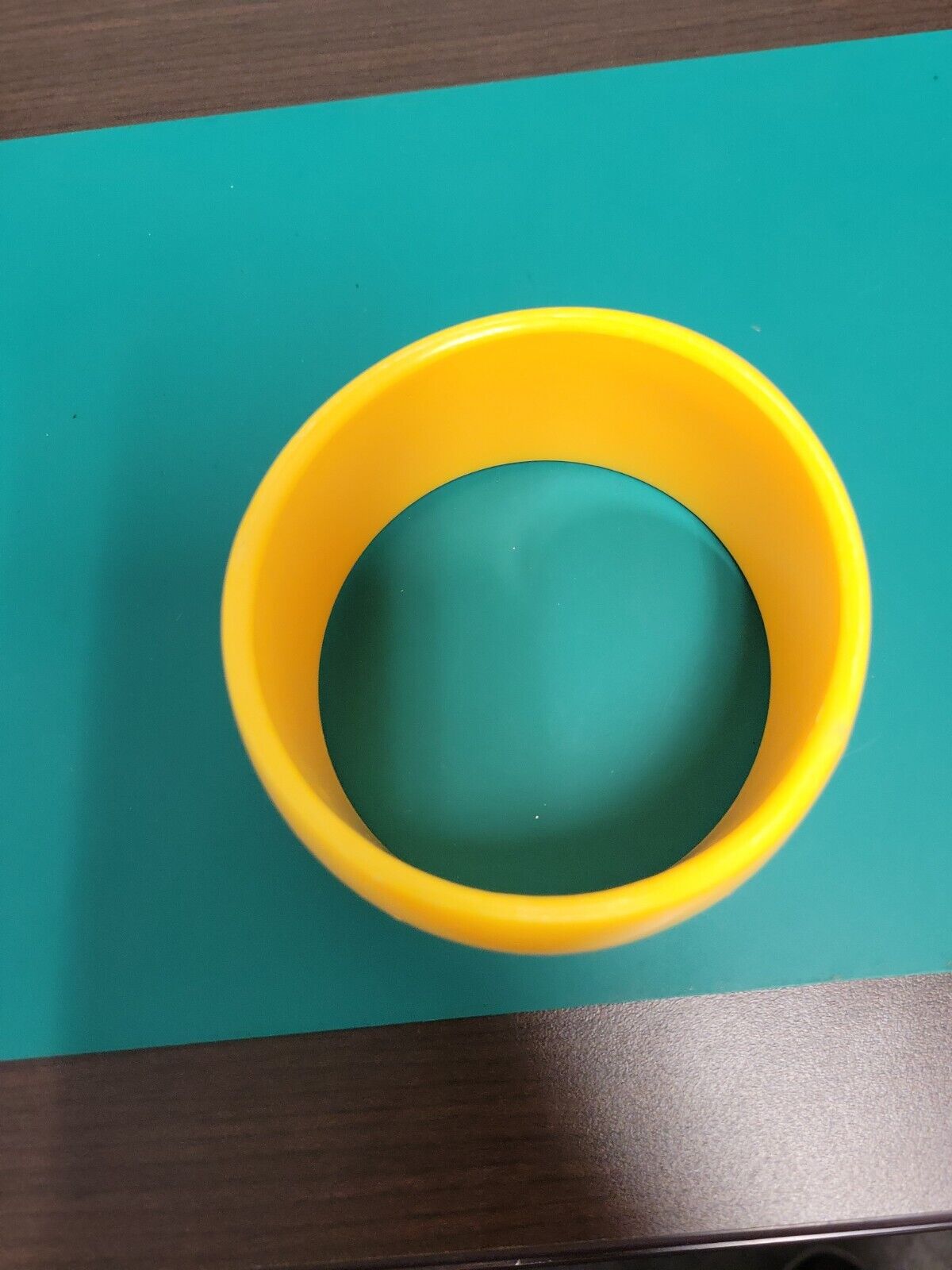 Vintage Bangle Bracelet Asymmetrical Canary Yello… - image 5