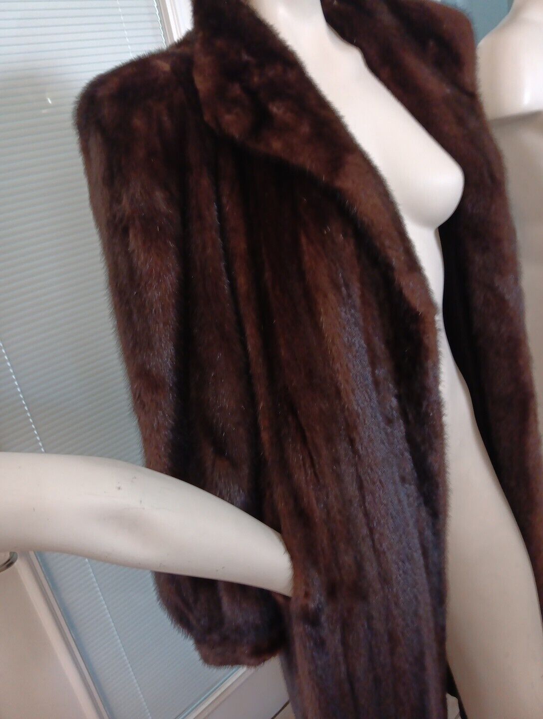 Finland Female Mink Coat size 16 mahogany vintage - image 11