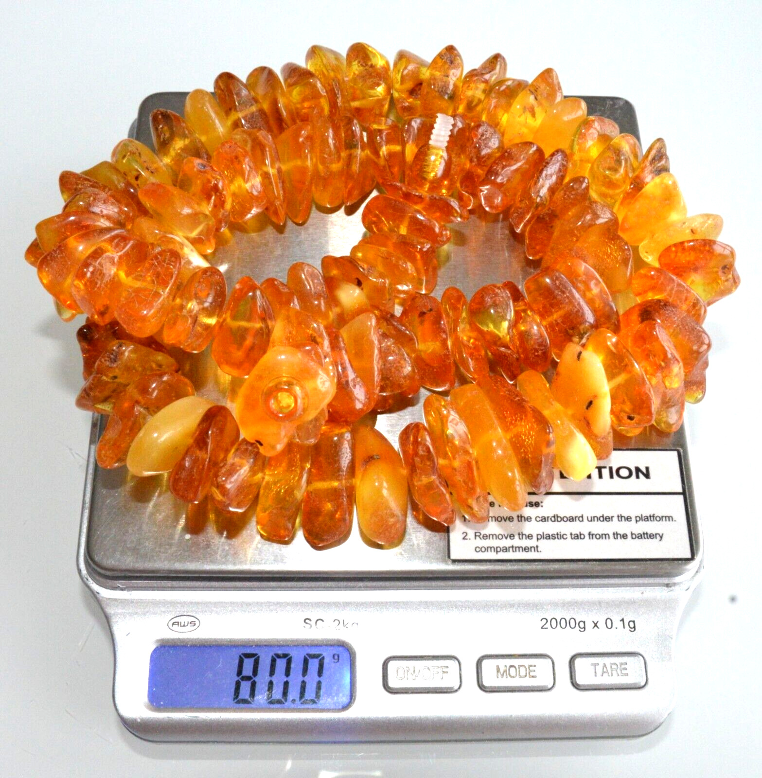 80gr RUSSIAN SOVIET BALTIC AMBER BEAD NECKLACE 琥珀… - image 13