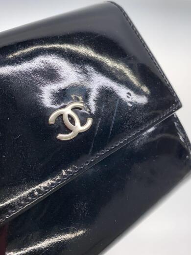 CHANEL Bifold Wallet Patent Solid Women's (3.7" 3… - image 8