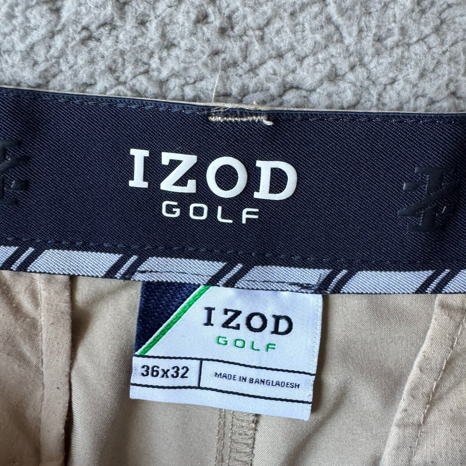 IZOD Golf Pants Mens 36x32 Beige Swingflex Straig… - image 3