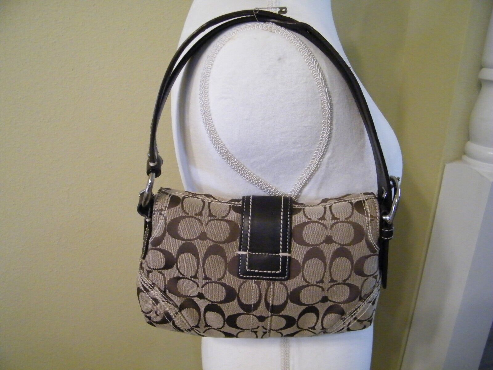 Coach Small SoHo Signature Brown Hobo NWOT - image 2