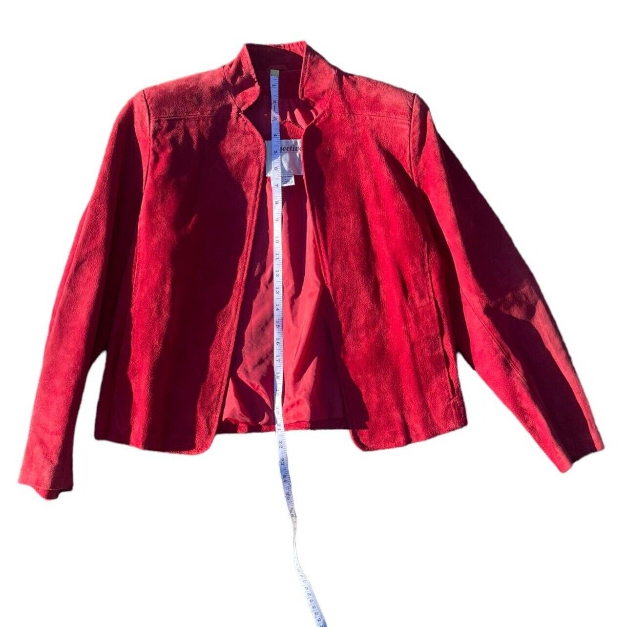 VTG Womens Red Leather Jacket Size 4 - image 6