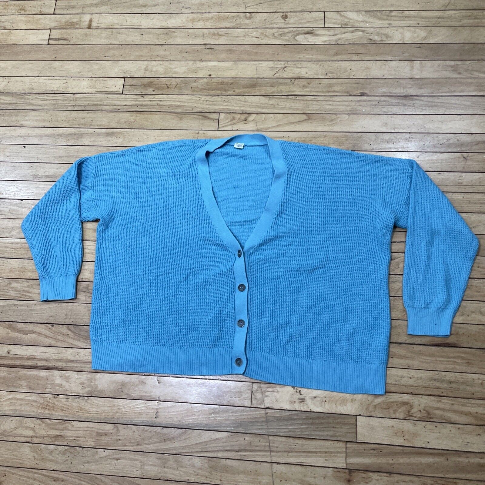 MELROSE & MARKET Cardigan Women 3X Teal Blue Chun… - image 3