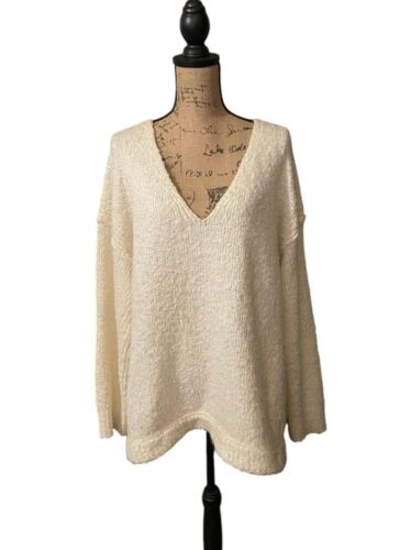 Free People Oversized V Neck Sweater