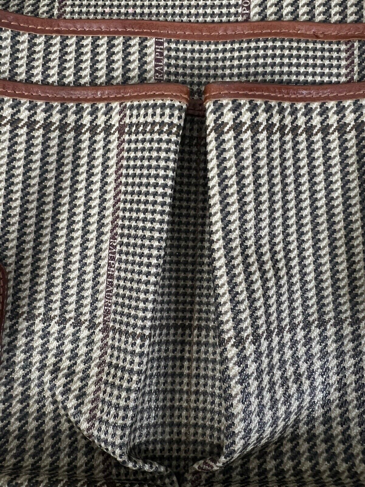 Vtg Polo Ralph Lauren Messenger Bag Houndstooth B… - image 8