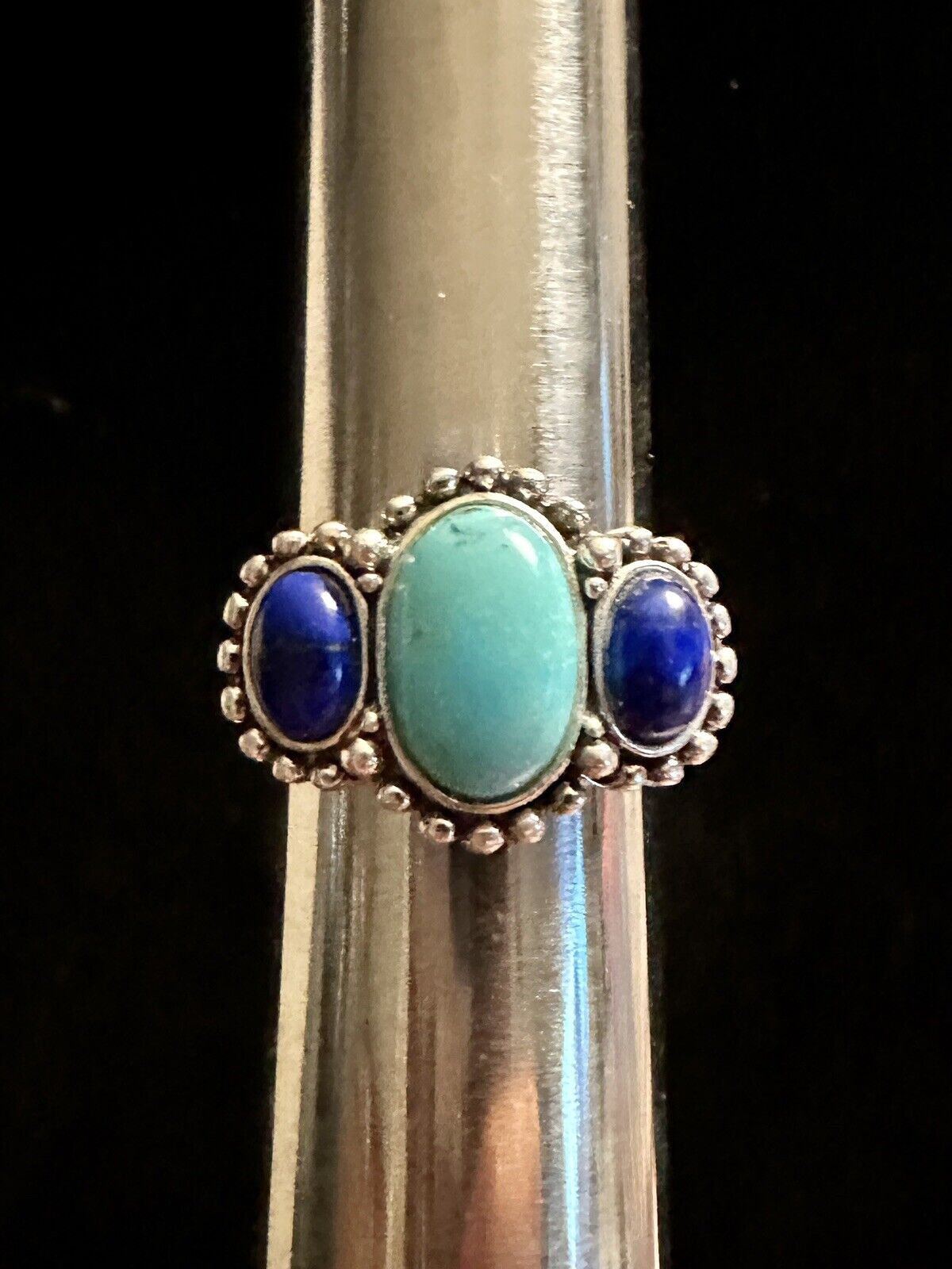 Gorgeous Lapis Lazuli, Turquoise & Sterling Silve… - image 9