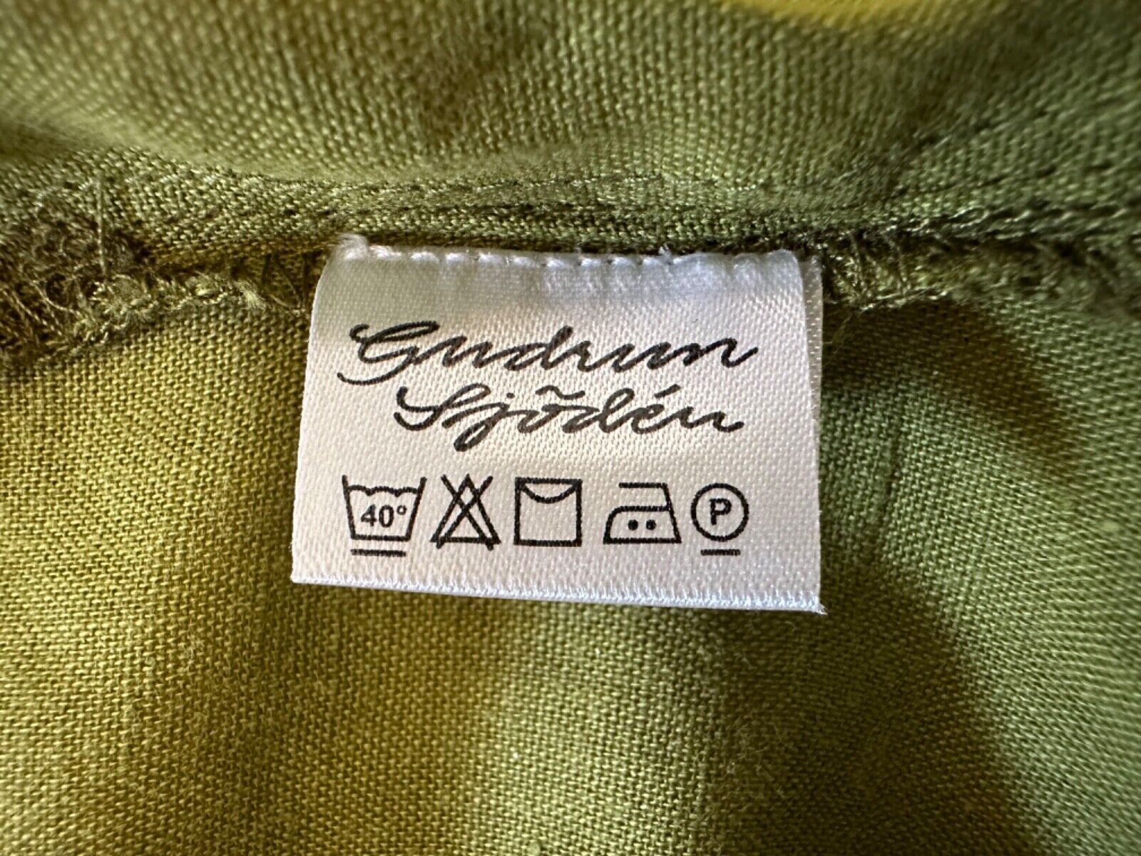 Gudrun Sjoden Size M Green Cotton Linen Lagenlook… - image 20