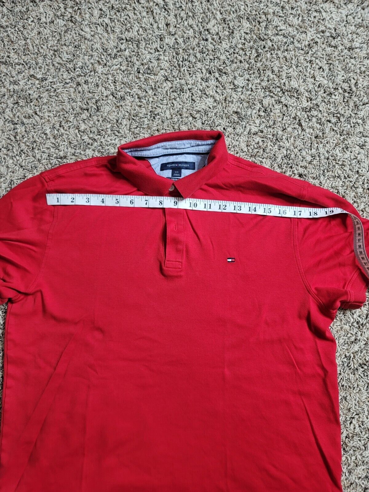 Tommy Hilfiger Size Large Mens Red Shirt Custom F… - image 6