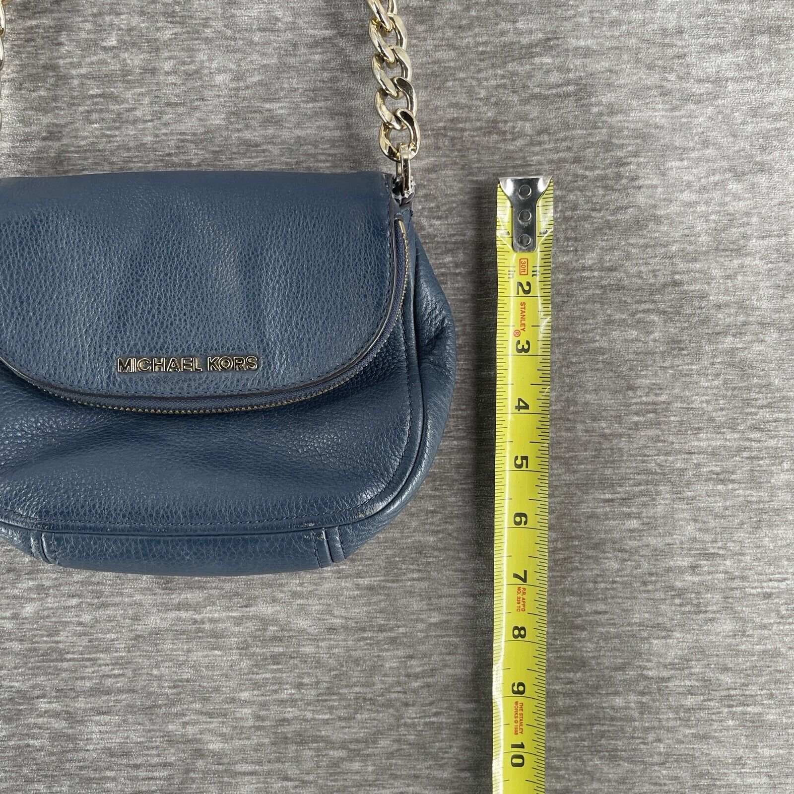 Michael Kors Bedford Flap Crossbody Navy Blue Bag… - image 7